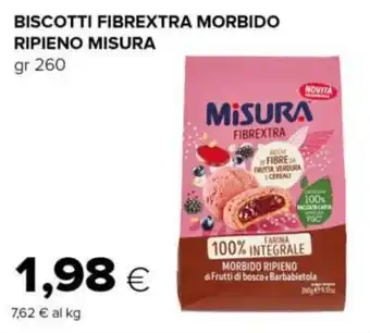 Tigre BISCOTTI FIBREXTRA MORBIDO RIPIENO MISURA gr 260 offerta