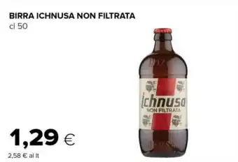 Tigre BIRRA ICHNUSA NON FILTRATA cl 50 offerta