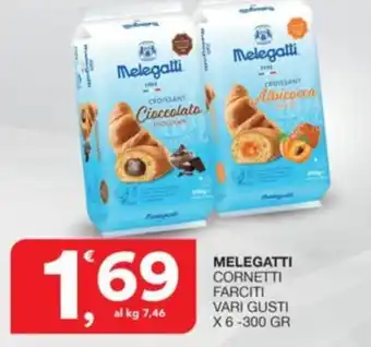 Quick Sisa MELEGATTI CORNETTI FARCITI VARI GUSTI X 6 - 300 GR offerta