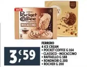 Deco Supermercati FERRERO 4 ICE CREAM offerta