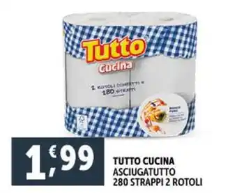 Deco Supermercati TUTTO CUCINA ASCIUGATUTTO 280 STRAPPI 2 ROTOLI offerta