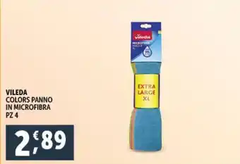Deco Supermercati VILEDA COLORS PANNO IN MICROFIBRA PZ 4 offerta