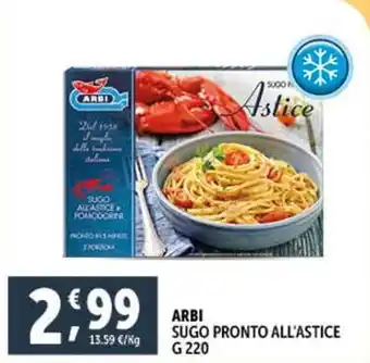 Deco Supermercati ARBI SUGO PRONTO ALL'ASTICE G220 offerta