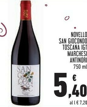 Marchesi antinori novello san giocondo toscana igt