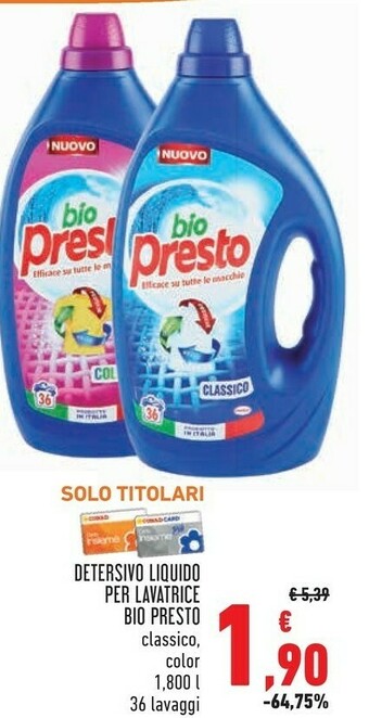 Conad Superstore Bio detersivo liquido per lavatrice offerta