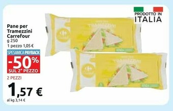 Carrefour Market Pane per tramezzini offerta