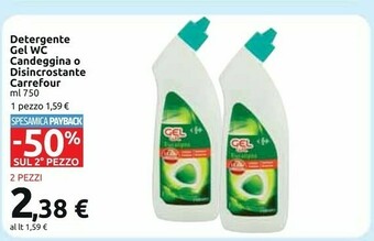 Carrefour Market Carrefour detergente gel wc candeggina offerta