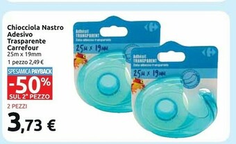 Carrefour Market Carrefour chiocciola nastro adesivo trasparente offerta