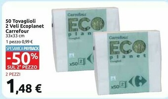 Carrefour Market Carrefour 50 tovaglioli offerta