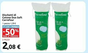 Carrefour Market Carrefour dischetti di cotone duo soft offerta