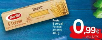 Carrefour 5 cereali fusilli 400 g(ml) offerta