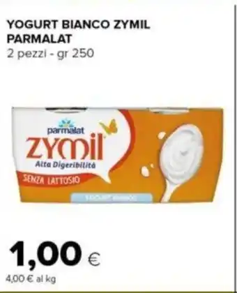 Tigre YOGURT BIANCO ZYMIL PARMALAT 2 pezzi - gr 250 offerta