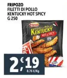 Deco Supermercati FRIPOZO FILETTI DI POLLO KENTUCKY HOT SPICY G250 offerta