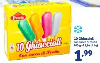 In'S Mercato 10 Ghiaccioli con succo di frutta 700 g offerta