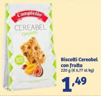 In'S Mercato Biscotti Cereabel con frutta 220 g offerta