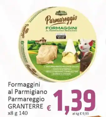 Paghi Poco Formaggini al Parmigiano Parmareggio GranTerre x8 g 140 offerta