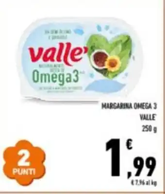 Conad MARGARINA OMEGA 3 VALLE 250 g offerta