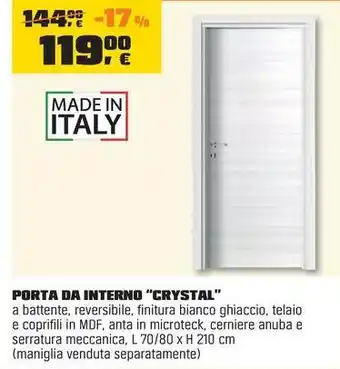 OBI PORTA DA INTERNO "CRYSTAL" offerta