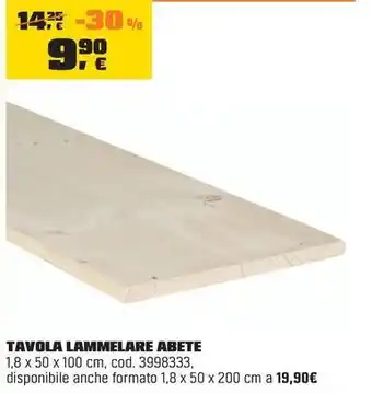OBI TAVOLA LAMMELARE ABETE offerta