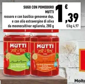 Conad SUGO CON POMODORO MUTTI offerta