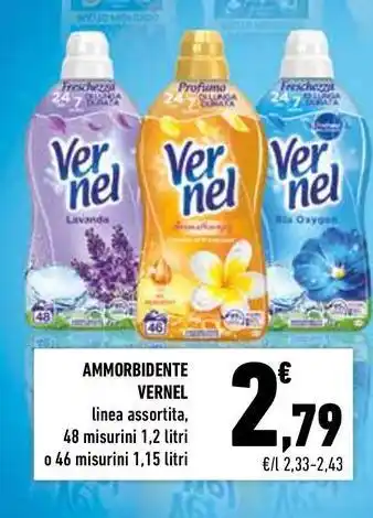 Conad AMMORBIDENTE VERNEL linea assortita, 48 misurini 1,2 litri o 46 misurini 1,15 litri offerta