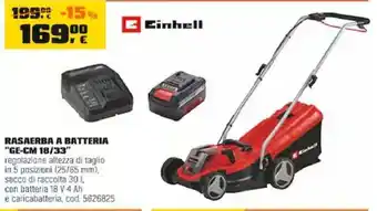 OBI RASAERBA A BATTERIA "GE-CM 18/33" offerta