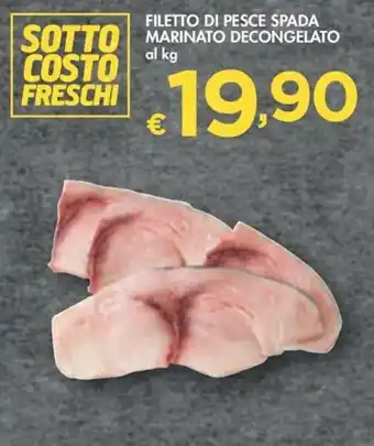 FILETTO DI PESCE SPADA MARINATO DECONGELATO