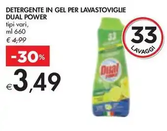 Bennet DETERGENTE IN GEL PER LAVASTOVIGLIE DUAL POWER offerta