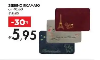 ZERBINO RICAMATO cm 40x60