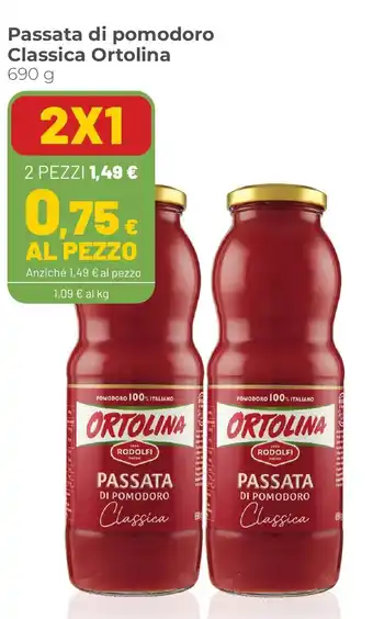 Coop famiglia cooperativa Passata di pomodoro Classica Ortolina 690 g offerta