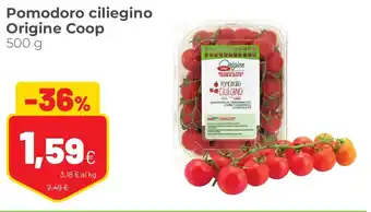 Coop famiglia cooperativa Pomodoro ciliegino Origine Coop 500 g offerta