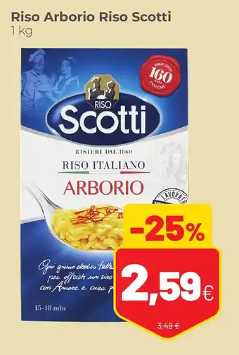 Coop famiglia cooperativa Riso Arborio Riso Scotti 1 kg offerta