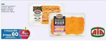 Esselunga AIA croccanti arrosticini di pollo, 300 g o Bigger cotoletta di tacchino, 280 g offerta