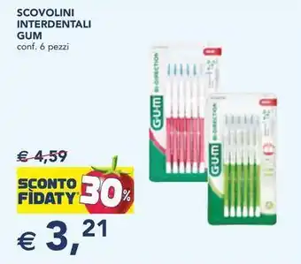 Esselunga SCOVOLINI INTERDENTALI GUM conf. 6 pezzi offerta