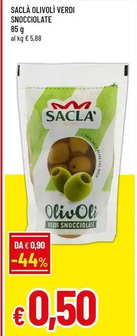 Famila SACLÀ OLIVOLÌ VERDI SNOCCIOLATE offerta