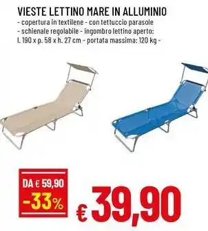 Famila VIESTE LETTINO MARE IN ALLUMINIO offerta
