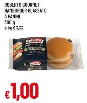 Famila ROBERTO GOURMET HAMBURGER GLASSATO 4 PANINI offerta