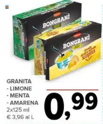 Todis GRANITA - LIMONE - MENTA -AMARENA 2x125 ml offerta