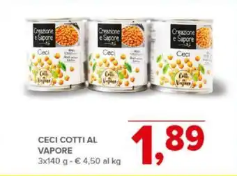 Todis CECI COTTI AL VAPORE 3 x 140 g offerta