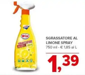 Todis SGRASSATORE AL LIMONE SPRAY 750 ml offerta