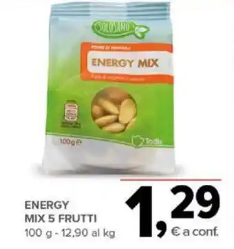 Todis ENERGY MIX 5 FRUTTI 100 g offerta