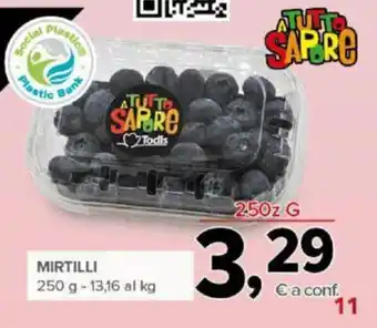Todis MIRTILLI 250 g offerta