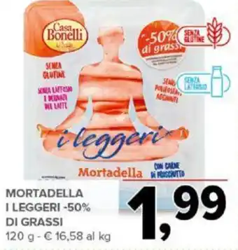 Todis MORTADELLA I LEGGERI -50% DI GRASSI 120 g offerta