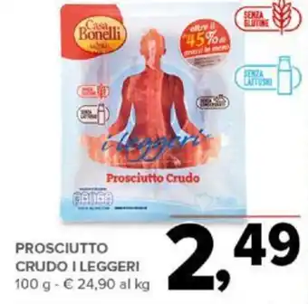 Todis PROSCIUTTO CRUDO I LEGGERI 100 g offerta