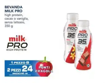 Esselunga BEVANDA MILK PRO high protein, cacao o vaniglia, senza lattosio, 350 g offerta