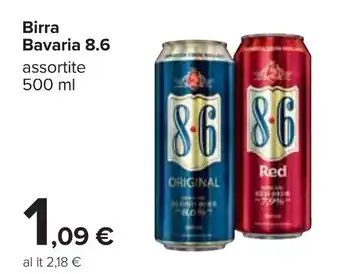 Carrefour Iper Birra Bavaria 8.6 500ml offerta