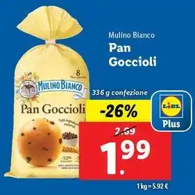 Lidl Mulino Bianco Pan Goccioli 336 g confezione offerta