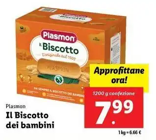 Lidl Plasmon Il Biscotto dei bambini 1200 g confezione offerta