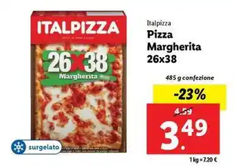 Lidl Italpizza Pizza Margherita 26x38 485 g confezione offerta