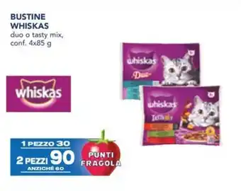Esselunga BUSTINE WHISKAS duo o tasty mix, conf. 4x85 g offerta